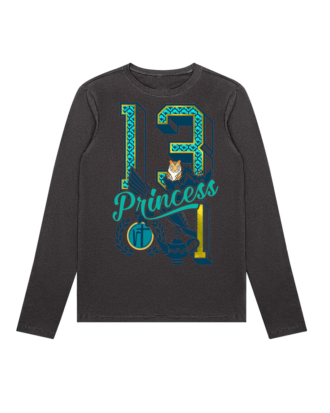 Jeweled Princess Varsity Block Numbers