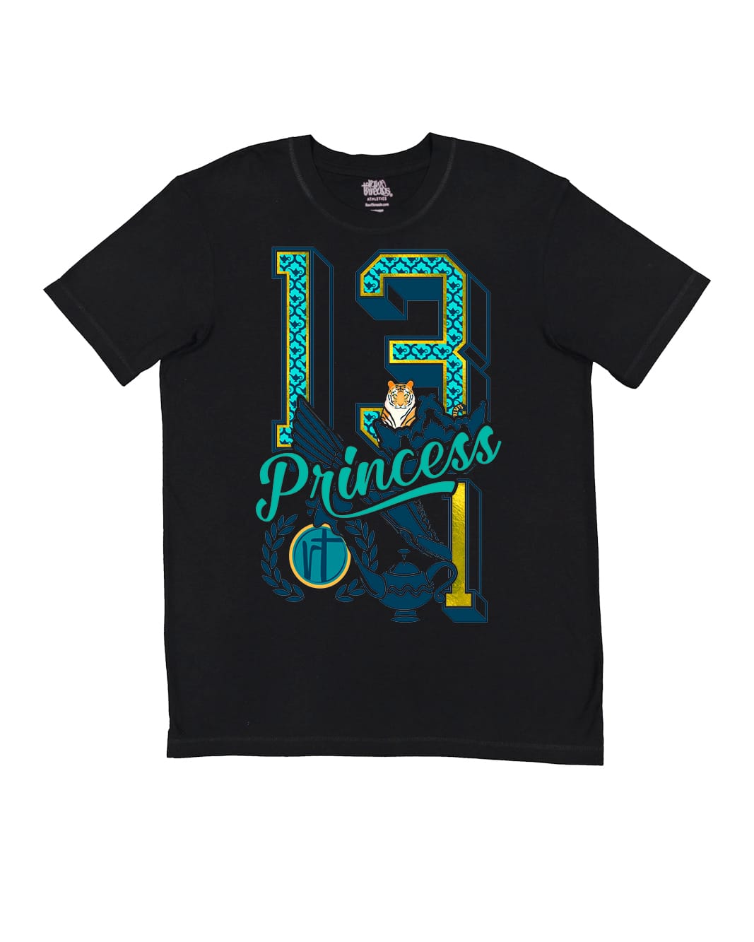 Jeweled Princess Varsity Block Numbers