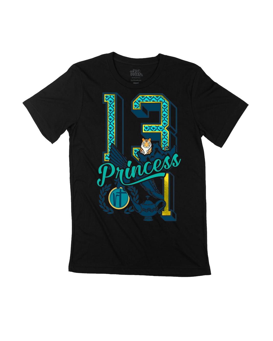 Jeweled Princess Varsity Block Numbers