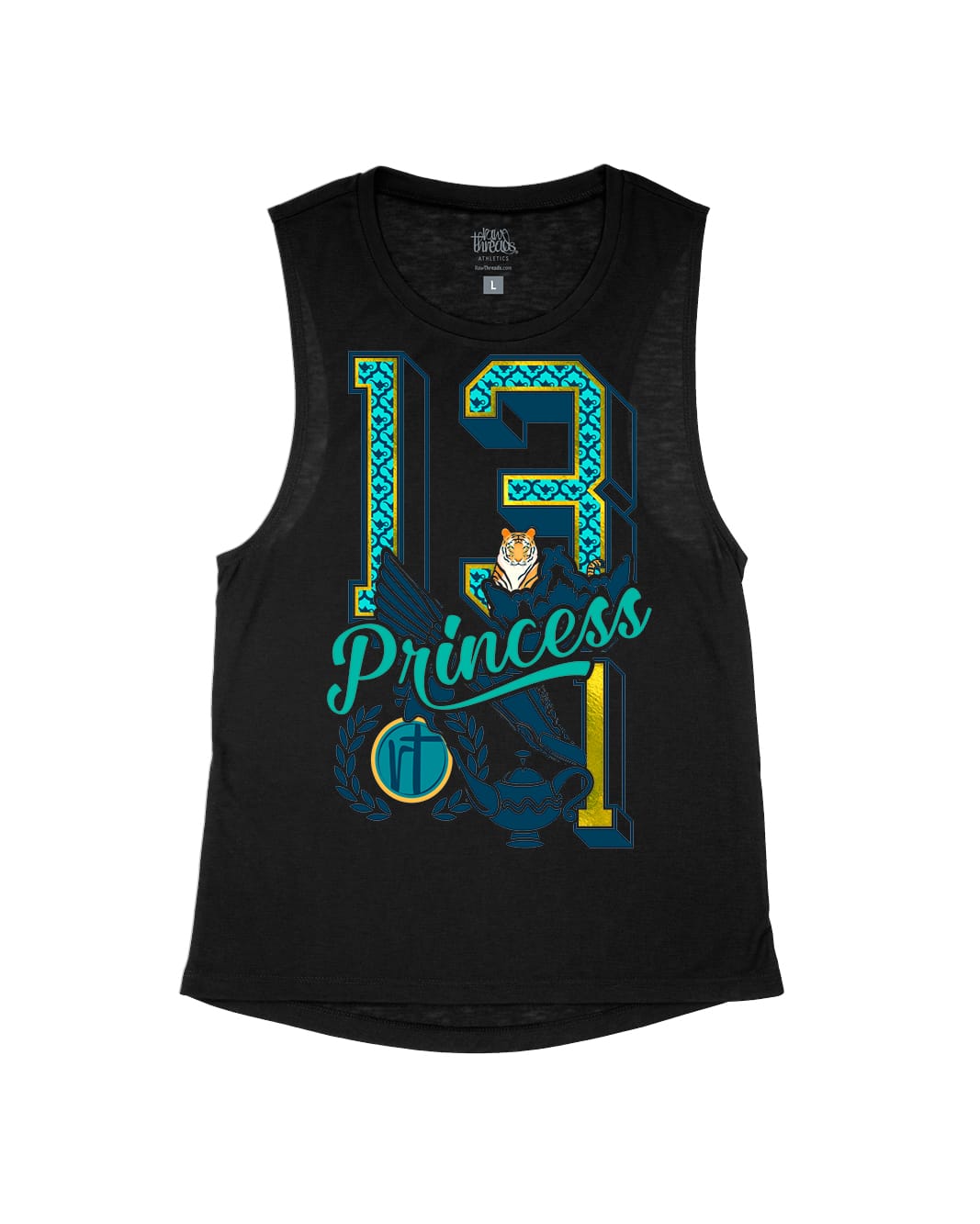Jeweled Princess Varsity Block Numbers