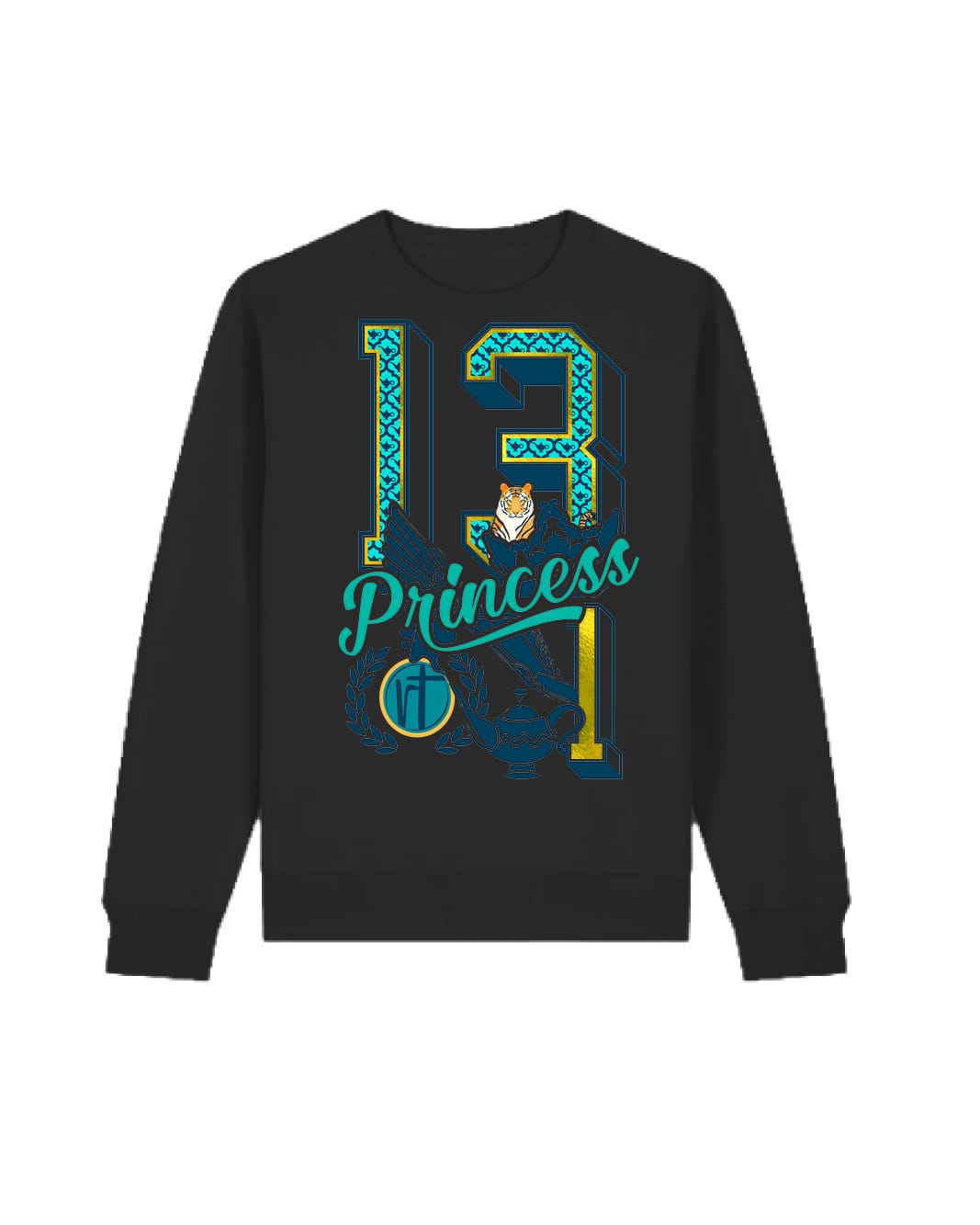 Jeweled Princess Varsity Block Numbers