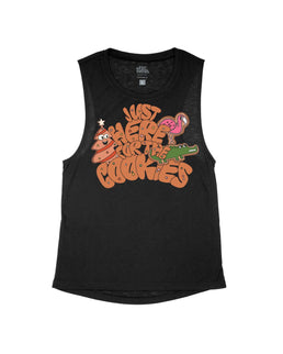 Black Flowy Tank / XS