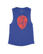 Heather Navy Flowy Tank