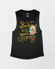 Black Flowy Tank