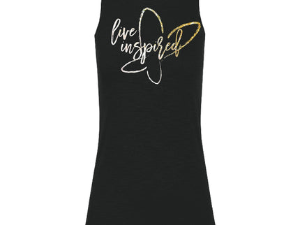 live inspired butterfly (Gold Sparkle)