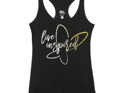 live inspired butterfly (Gold Sparkle)