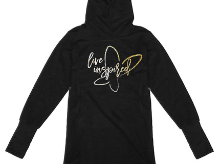 live inspired butterfly (Gold Sparkle)