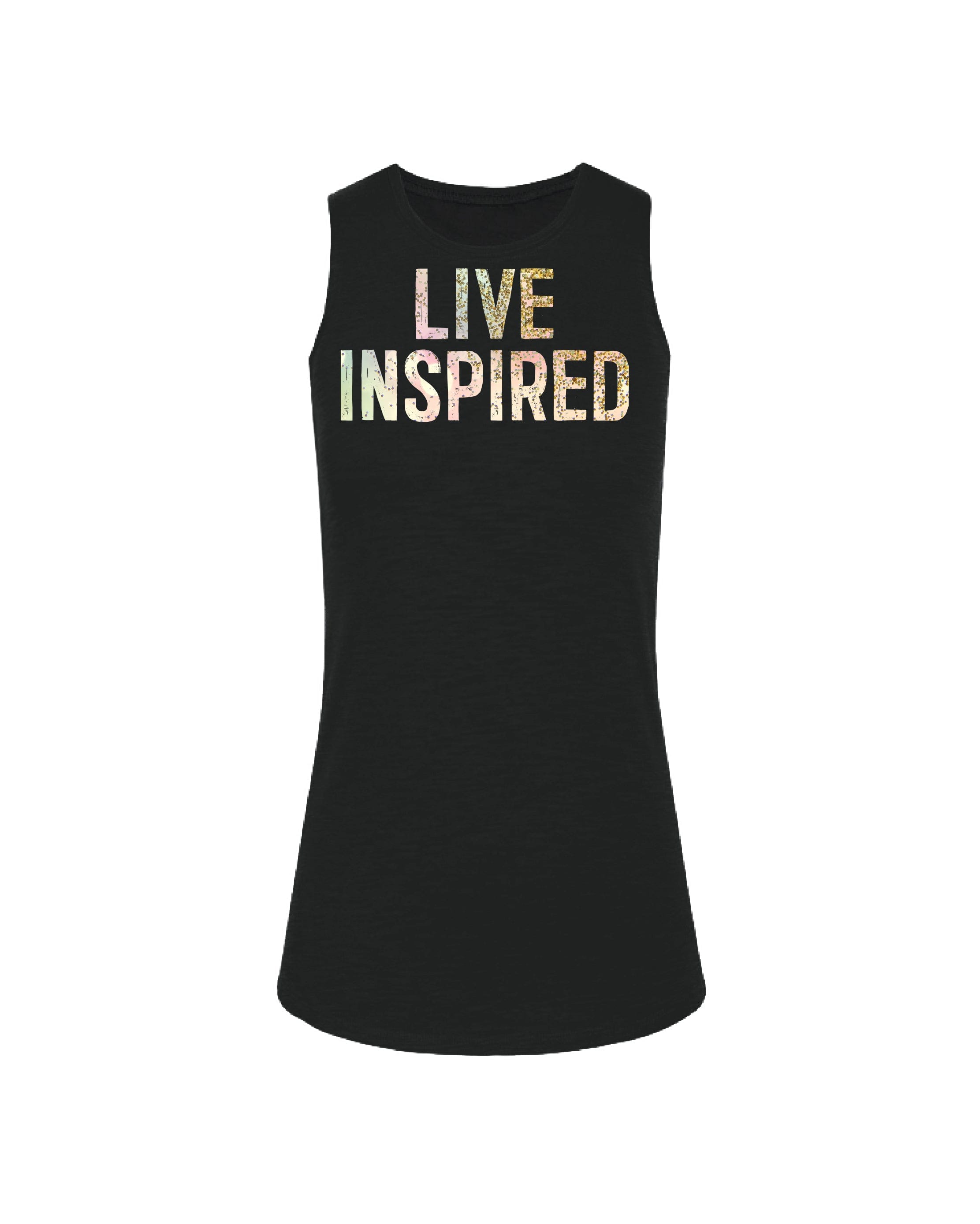 live inspired (pastel and gold sparkle)