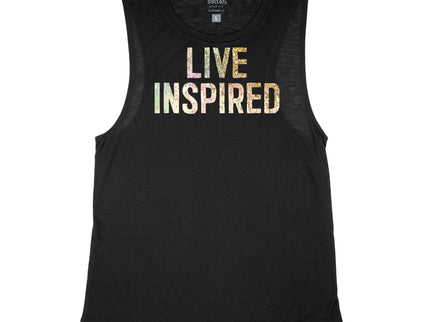 live inspired (pastel and gold sparkle)