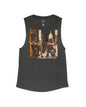 Black Heather Flowy Tank