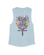 Stone Blue Flowy Tank