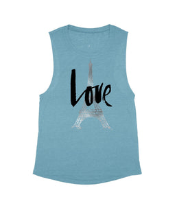Deep Teal Flowy Tank / S