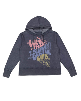Heather Navy Hoodie / S