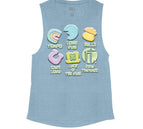 Stone Blue Flowy Tank