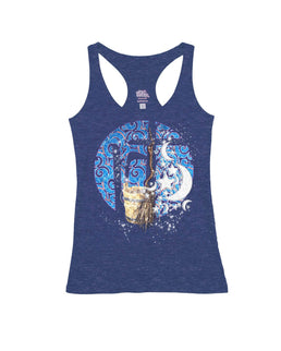 Heather Navy Racerback / M