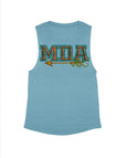 Deep Heather Teal Flowy Tank