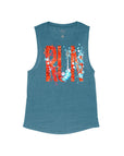 Deep Teal Flowy Tank