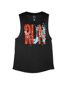 Black Flowy Tank / S