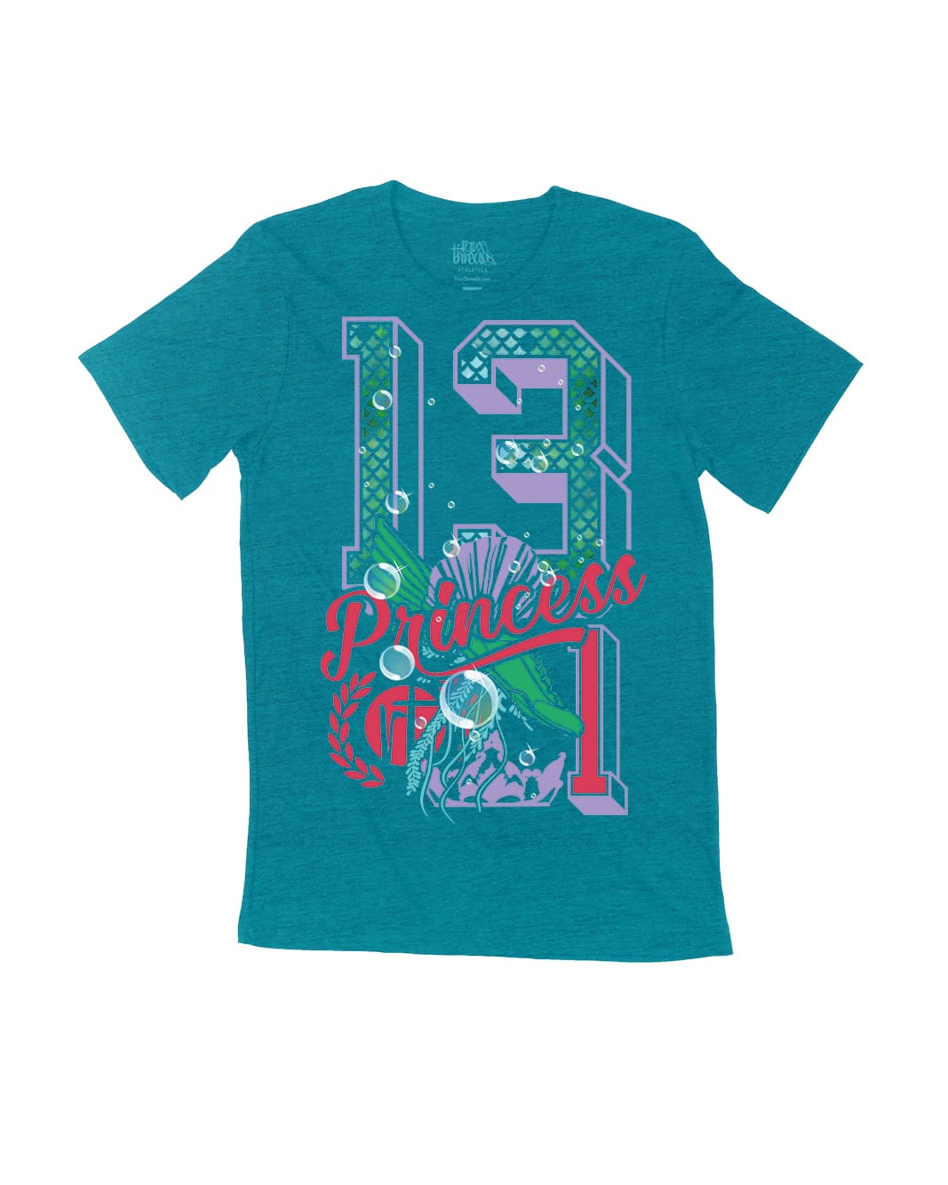 Mermaid Princess Varsity Block Numbers