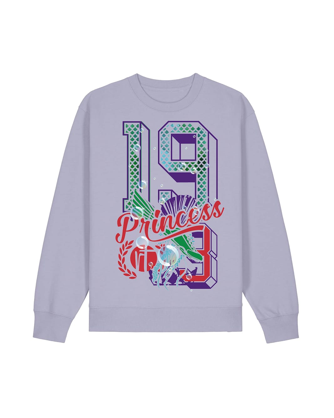 Mermaid Princess Varsity Block Numbers