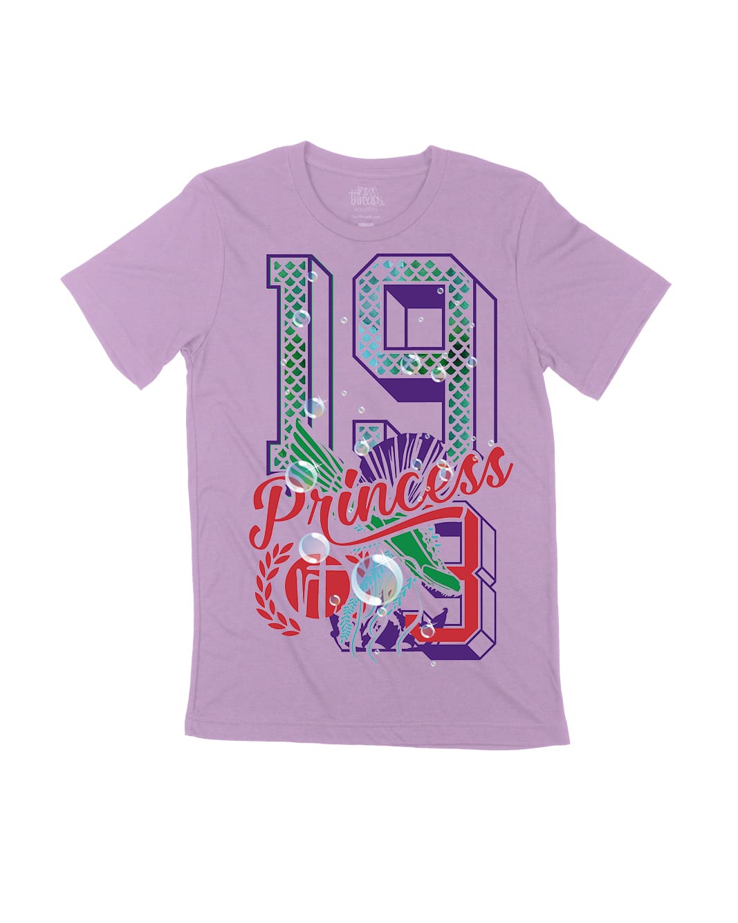 Mermaid Princess Varsity Block Numbers