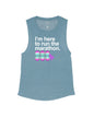 Heather Teal Flowy Tank