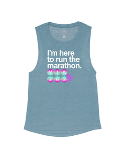 Heather Teal Flowy Tank / S