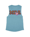 Deep Heather Teal Flowy Tank