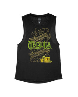 Black Flowy Tank / S