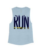 Stone Blue Flowy Tank