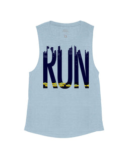 Stone Blue Flowy Tank / XS