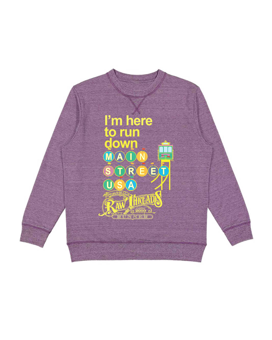 Pastel I'm here to run Main Street