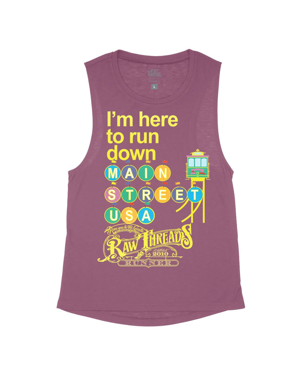 Pastel I'm here to run Main Street
