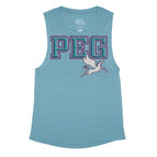 Deep Heather Teal Flowy Tank