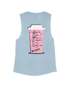 Stone Blue Flowy Tank