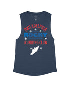 Heather Navy Flowy Tank