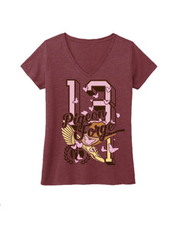 Maroon Heather Ultralight V-Neck