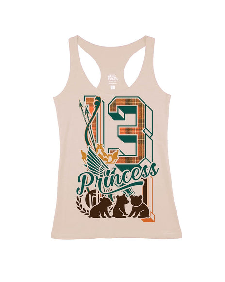 Plaid Warrior Princess Varsity Block Numbers