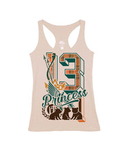 Plaid Warrior Princess Varsity Block Numbers
