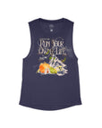 Heather Navy Flowy Tank