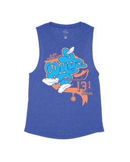 Heather Navy Flowy Tank / S