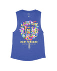 Heather Navy Flowy Tank