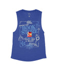 Heather Navy Flowy Tank