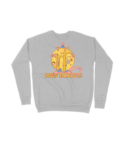 Raw Threads Cheese Wheel Logo Gray Sweater