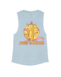 Stone Blue Flowy Tank / XS