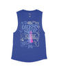 Heather Navy Flowy Tank