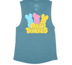 Teal Flowy Tank