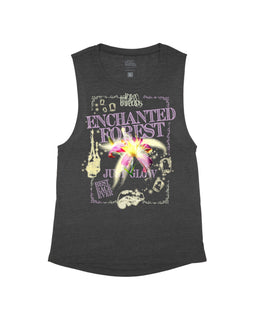 Black Heather Flowy Tank / XS