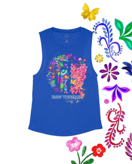 Royal Blue Flowy Tank / S
