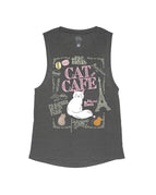 Black Heather Flowy Tank